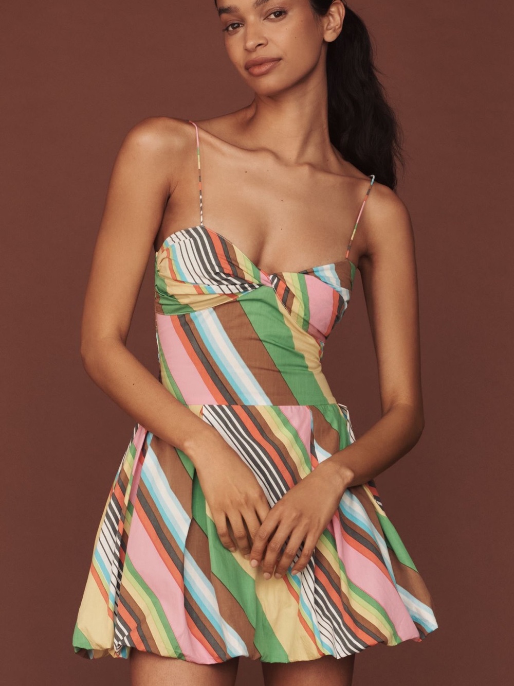 S/W/F Fitted Balloon Mini Dress